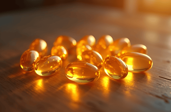 fish oil capsules in dramatic lighting - jinfiniti precision medicine